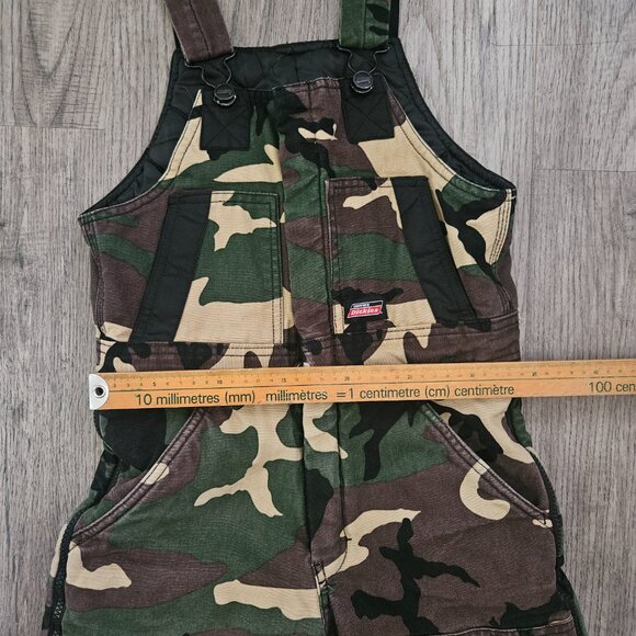 Dickies Kids Camo Insulated Overalls Green Brown Workwear – Boys 6-7 - Picture 4 of 11